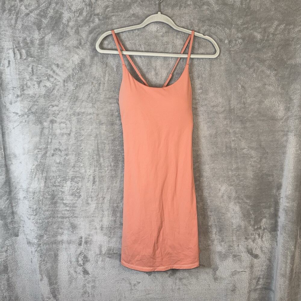 Halara SoftlyZero Plush Backless Active Dress Make Me Blush Coral Size Large NWT